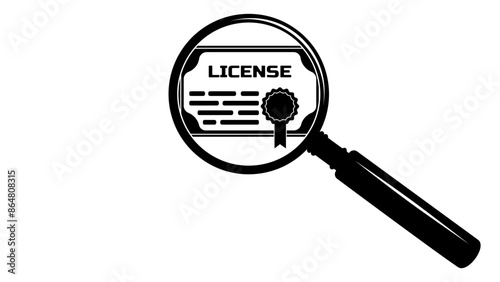 license search, black isolated silhouette photo