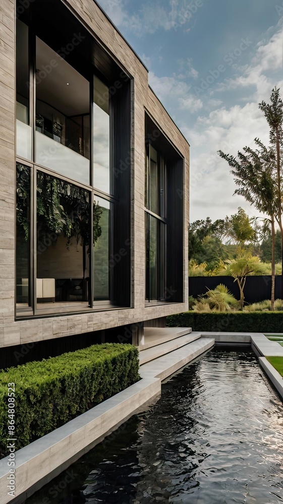 Minimalist Luxury: Modern Home with Glass & Wood Minimalist Luxury: Modern Home with Glass & Wood