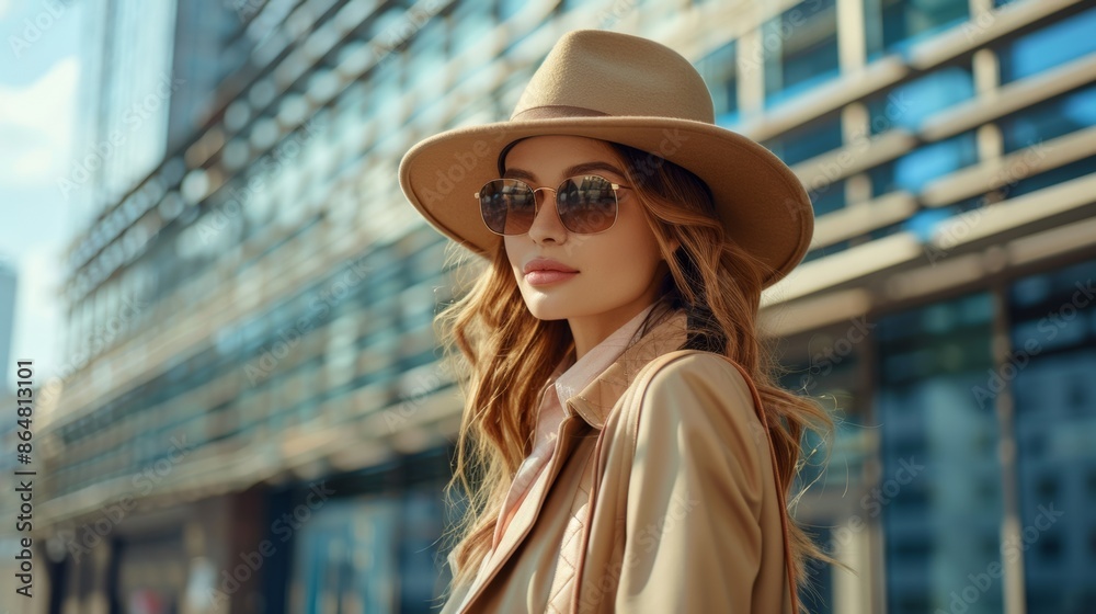 Obraz premium Trendy Fashion Dressed Female Model