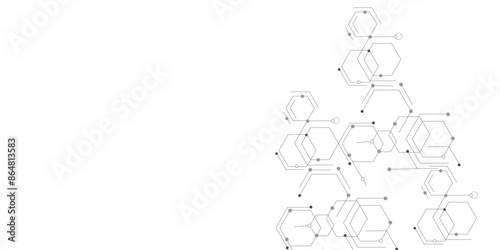 Abstract cube hexagon shape background, hexagon shape pattern innovative concept background.
