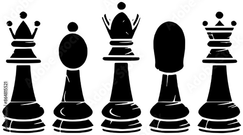 play illustration competition silhouette king logo sport icon game outline queen knight rook strategy chessboard chess pawn board checkmate shape success win tournament for vector graphic background