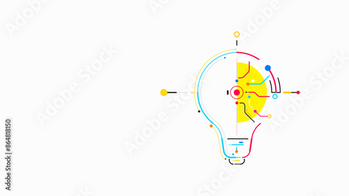 Innovator concept digital tech light bulb background