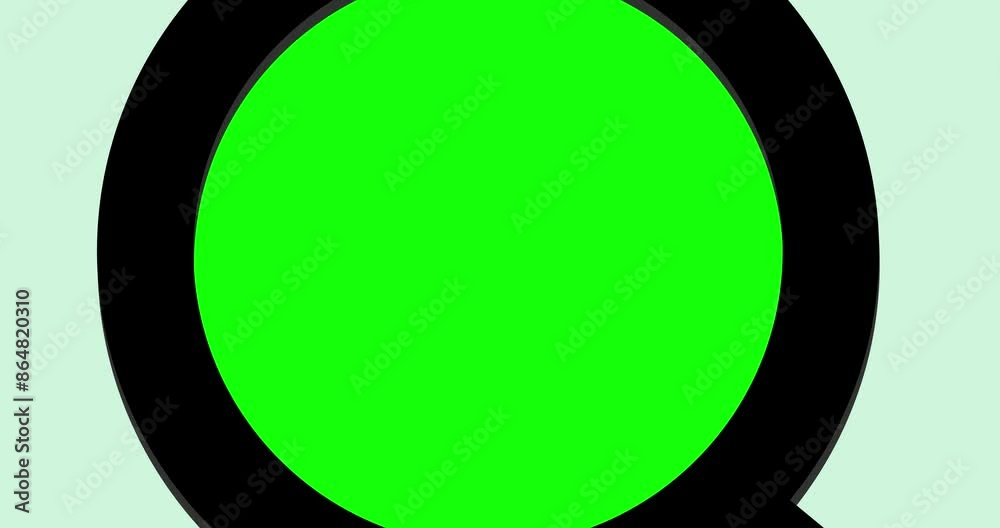 Magnifying glass wipe zoom transition greenbox light background. Good for making zoom.