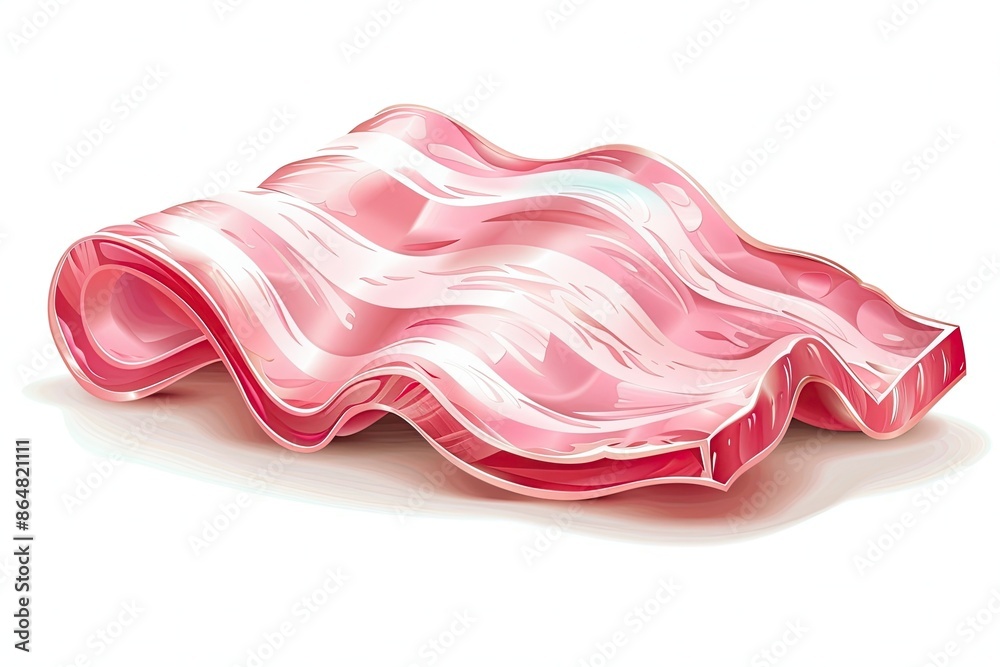 a pink slice of bacon