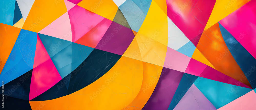 Fototapeta premium Vibrant Abstract Geometric Pattern
