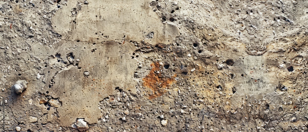Panoramic close-up, high detail scan of textured and colored concrete material, Generative AI Panoramic close-up, high detail scan of textured and colored concrete material, Generative AI