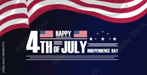 Festive 4th of July background with American flag colors and patriotic symbols