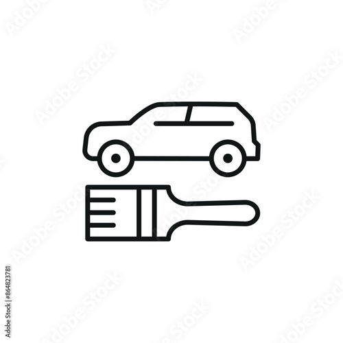 Car painting icon. Simple car painting icon for social media, app, and web design. Vector illustration.