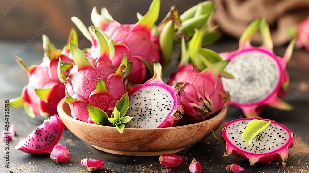 Dragon Fruit Abundance: A Still Life with Exotic Delights Dragon Fruit Abundance: A Still Life with Exotic Delights