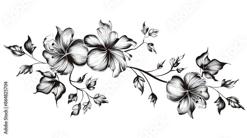 black and white flowers