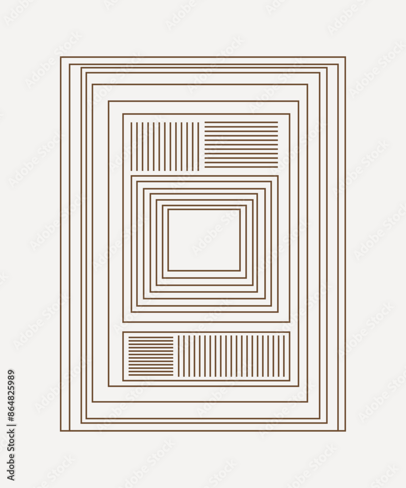 Hand Drawn lines art Square Frame Borders Hand Drawn lines art Square Frame Borders