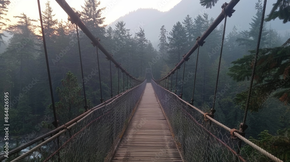 Obraz premium View from the Suspension Bridge