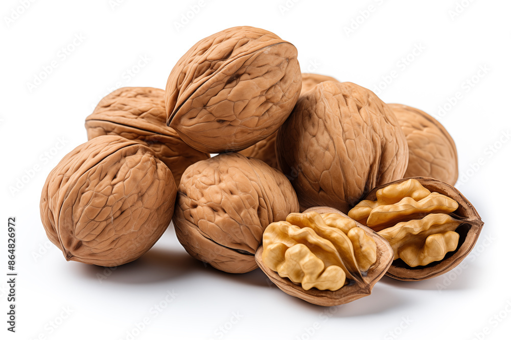 walnuts isolated on white background walnuts isolated on white background