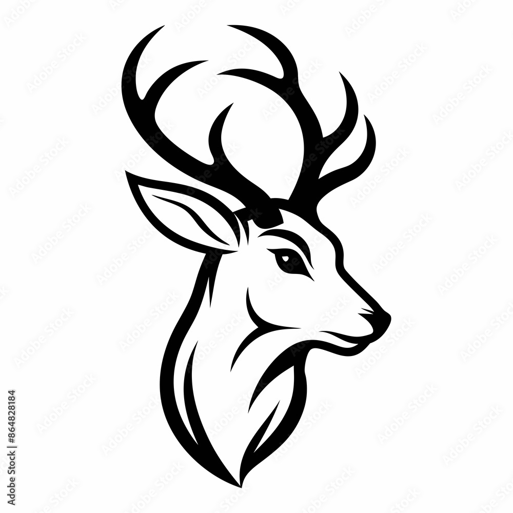 deer head silhouette deer head silhouette