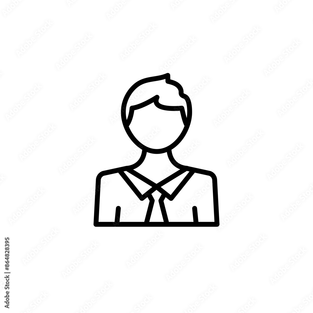 Profile Man Icon for Personal Accounts and Male Health Apps Profile Man Icon for Personal Accounts and Male Health Apps
