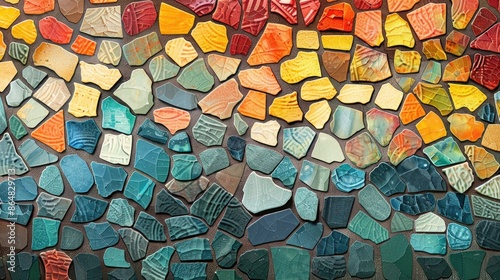 Modern mosaic design with abstract textures for wallpaper background textiles or creative projects