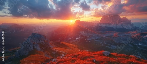 Sunrise Over Majestic Mountain Ranges