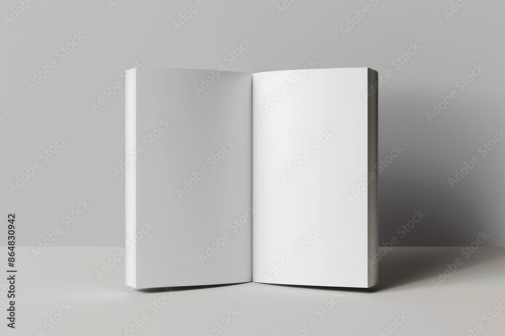 Open Book on a White Background Open Book on a White Background