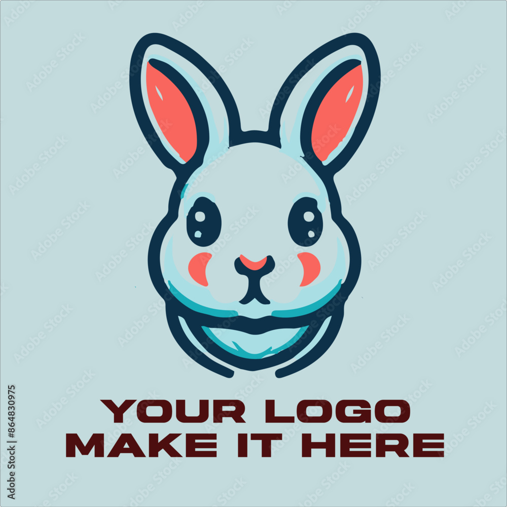 Use pastel colors and a soft style to create a sweet and cuddly bunny image vector and logo featuring the bunny as a symbol of good luck, prosperity, and fertility. Use pastel colors and a soft style to create a sweet and cuddly bunny image vector and logo featuring the bunny as a symbol of good luck, prosperity, and fertility.