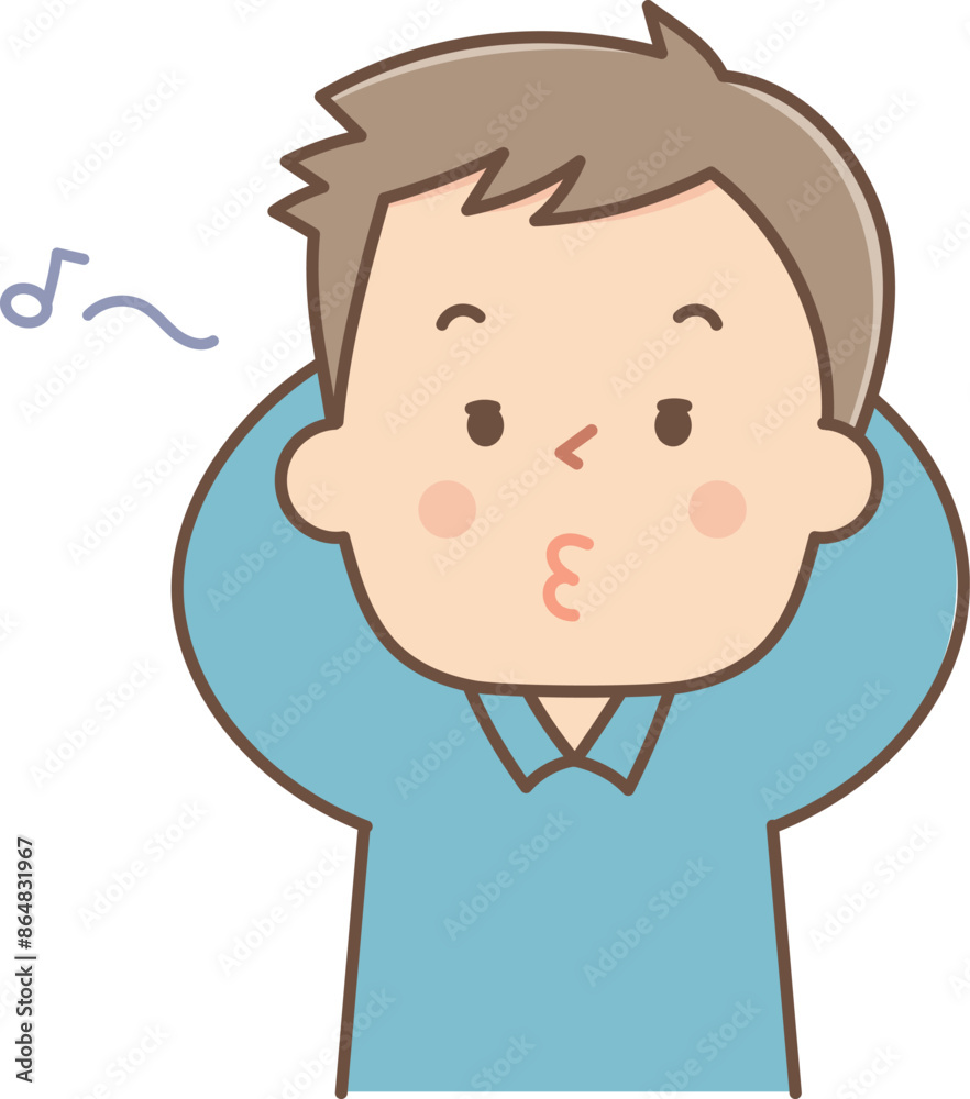 呑気に口笛を吹く男性