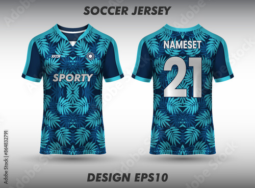 Football jersey design for sublimation jersey template front and back view of sports jersey