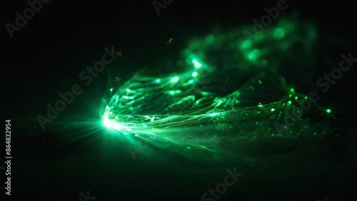Wallpaper Mural Mesmerizing Green Light Abstract Torontodigital.ca