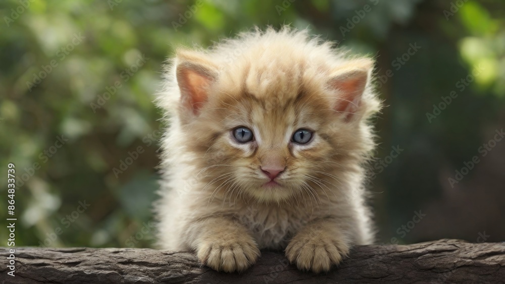 Adorable Fluffy Kitten Portrait Adorable Fluffy Kitten Portrait
