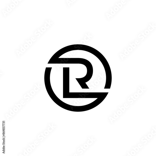 LR Letter Logo Vector