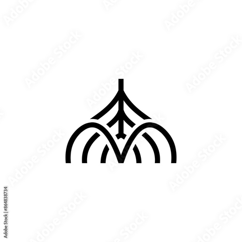  M Mangrove Roots Logo Vector