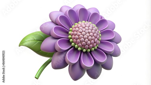 cute scabiosa flower illustration with high detailing