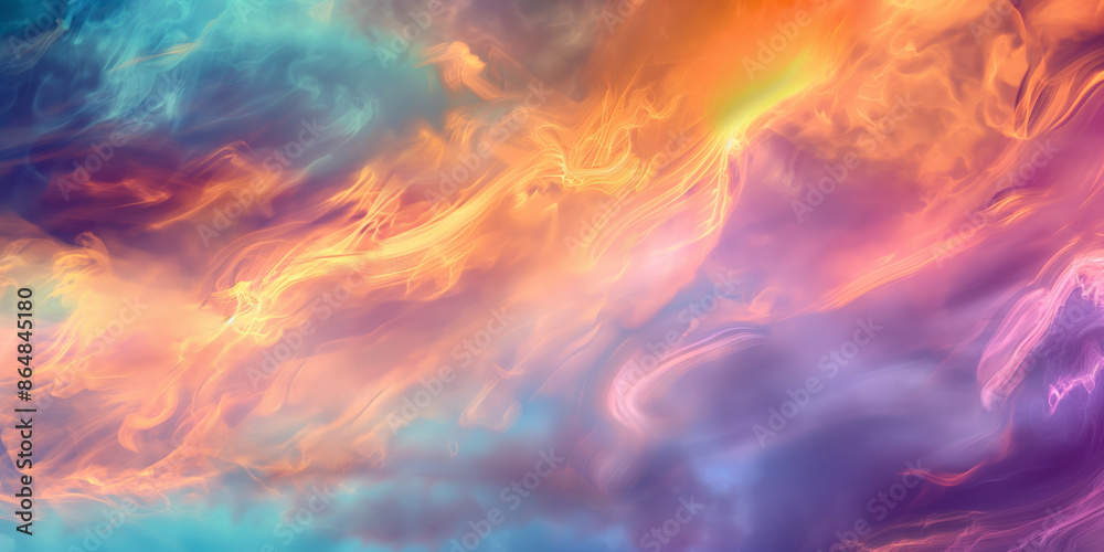 Vibrant Colorful Abstract Smoke Background with Neon Gradient Hues Vibrant Colorful Abstract Smoke Background with Neon Gradient Hues