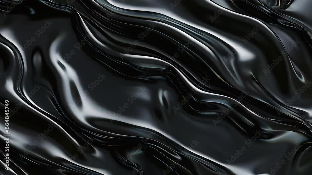 Abstract black fluid waves creating seamless ripple patterns,Depth concept background video.
Abstract black fluid waves creating seamless ripple patterns,Depth concept background video.