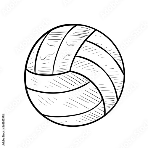 volley ball handdrawn illustration