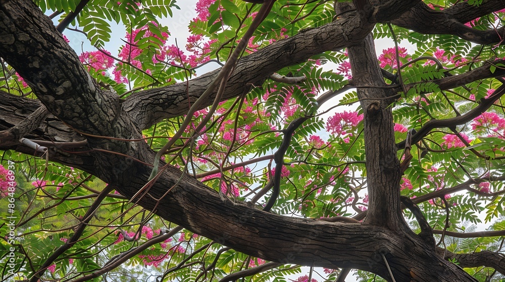 Large tree branches in Thailand are called Crab Claw Chamcha or Red ...