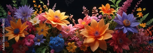 Colorful Flower Bouquet. © BOJOShop