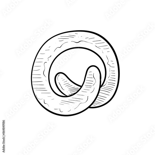 pretzel handdrawn illustration