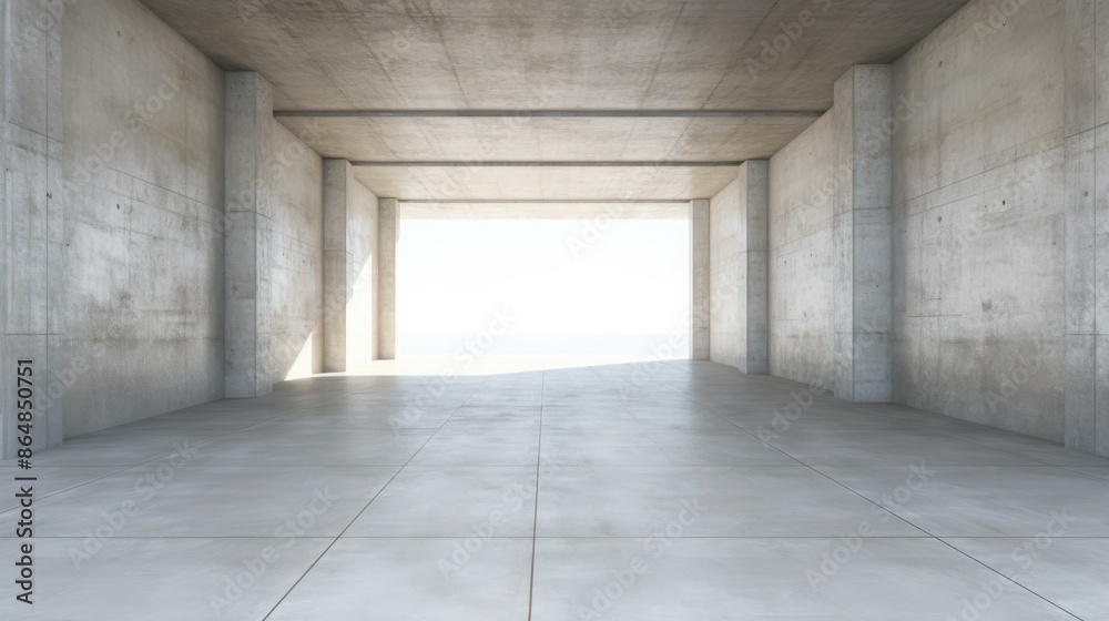 Concrete corridor leading to abstract background. Concrete corridor leading to abstract background.