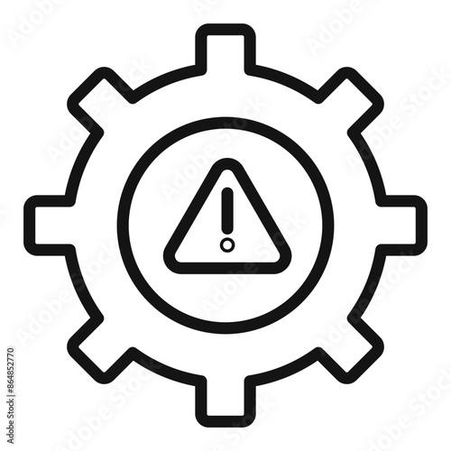 Critical Technical Alert Icon for System Notifications