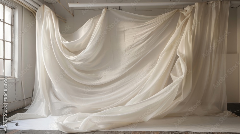 A creative use of fabric as a backdrop in the studio adding depth and interest to the composition. A creative use of fabric as a backdrop in the studio adding depth and interest to the composition.