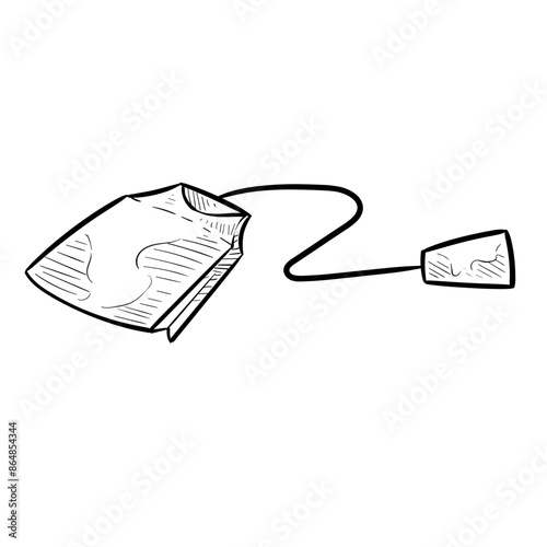 bagged tea handdrawn illustration