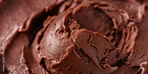 Wallpaper Mural A closeup image of rich bittersweet chocolate gelato, its deep brown color and creamy texture set against a white background, perfect for showcasing a classic favorite in a luxurious style Torontodigital.ca