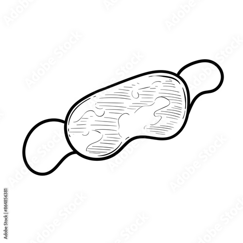 sleeping mask handdrawn illustration