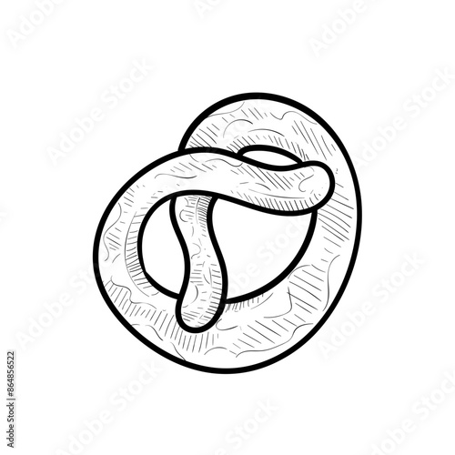 pretzel handdrawn illustration