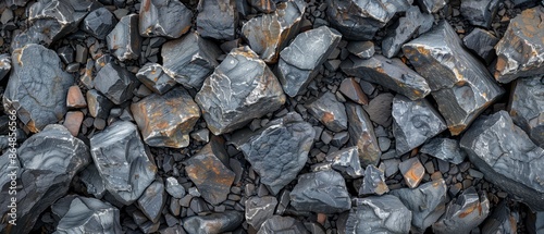 Wallpaper Mural Panoramic close-up, high detail scan of basalt material, Generative AI Torontodigital.ca