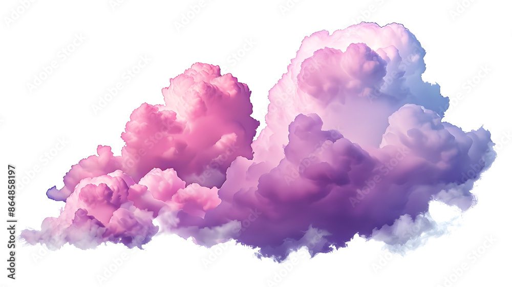 Multi-colored clouds isolated on a transparent background Multi-colored clouds isolated on a transparent background