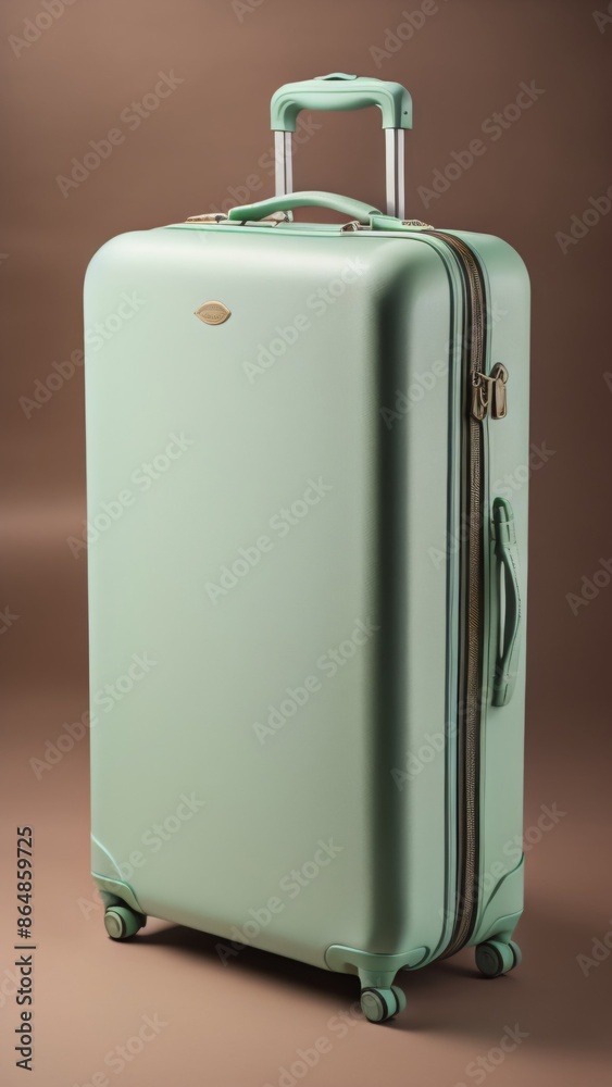 Mint green rolling suitcase with minimalist design, perfect for stylish and modern travel. Mint green rolling suitcase with minimalist design, perfect for stylish and modern travel.
