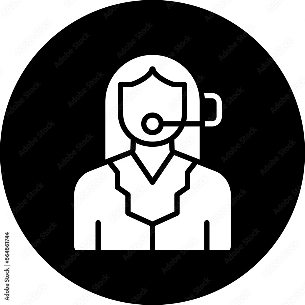 Remote Customer Support Icon Style