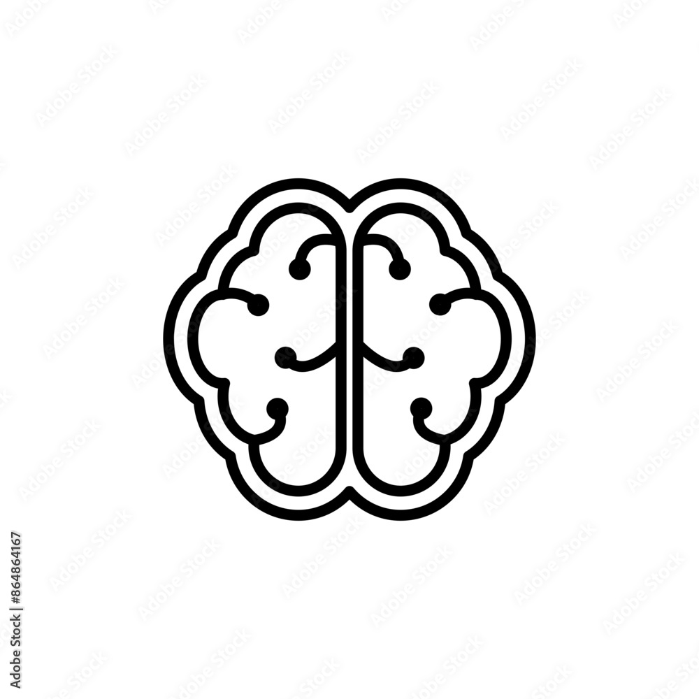 Brain Circuit Icon for Neural Network Graphics Brain Circuit Icon for Neural Network Graphics