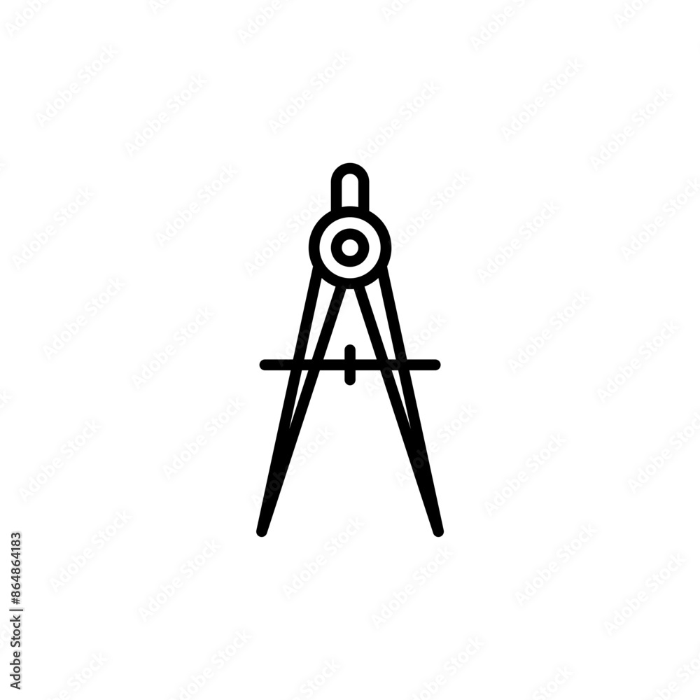 Precision Drafting Compass Icon for Engineering Tools Precision Drafting Compass Icon for Engineering Tools