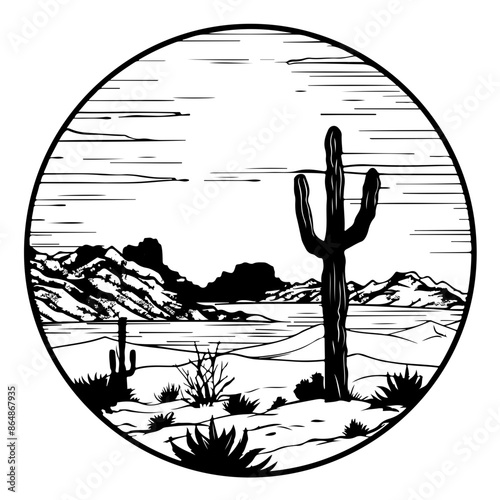 Arizona Landscape Vector Logo